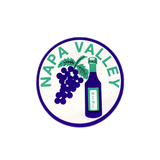 Napa Valley logo with grapes and a wine bottle 
