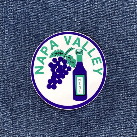 Napa Sticker - California Wine Country Vineyards Winery Grapes Decal UV Protection 3"