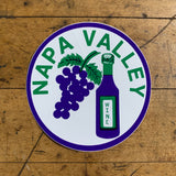 Napa Sticker - California Wine Country Vineyards Winery Grapes Decal UV Protection 3"