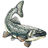 Freshwater Fish Applique Patch - Embroidered Trout Fishing Badge 2-5/8" (Iron On)