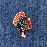 Turkey Applique Patch - Embroidered Thanksgiving Bird & Animal Badge 2.5" (Iron On)