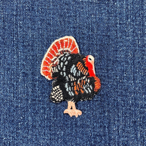 Turkey Applique Patch - Embroidered Thanksgiving Bird & Animal Badge 2.5" (Iron On)
