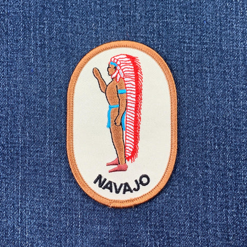 Navajo Patch - Embroidered Native American Indian Badge 3-7/8" (Iron On)