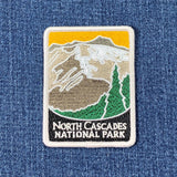 Patch of North Cascades National Park on a denim background