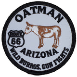Oatman Arizona Patch - Embroidered Route 66 Burro Badge 3" (Iron On)