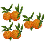 3-Pack Oranges Fruit Applique Patch - Citrus Food Badge 1.5" (Iron on)