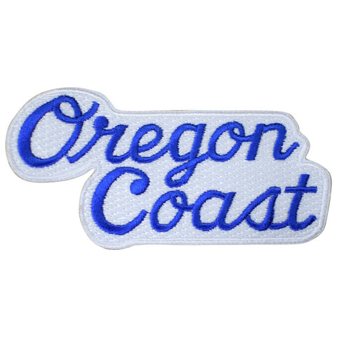 Oregon Coast Patch - Blue White Pacific Northwest OR 4" (Iron or Sew On)