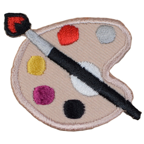 Small Painter's Palette Applique Patch - Artist Art Painting Fine Arts Embroidered Badge 1.75" (Iron on)