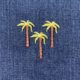 3-Pack Palm Tree Applique Patch - Embroidered Tropical Beach Vacation Badge 1.5" (Iron On)