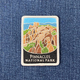 Patch of Pinnacles National Park on a denim background