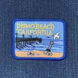 Pismo Beach California Patch - Embroidered Clams & Beach Pier Badge 3.5" (Iron On)