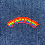 Pride Applique Patch - Embroidered Rainbow Badge 4" (Iron On)