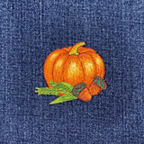 Pumpkin & Acorns Applique Patch - Embroidered Fall Autumn Badge 2.25" (Iron On)