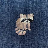 Raccoon Applique Patch - Embroidered Animal Badge 2.5" (Iron On)