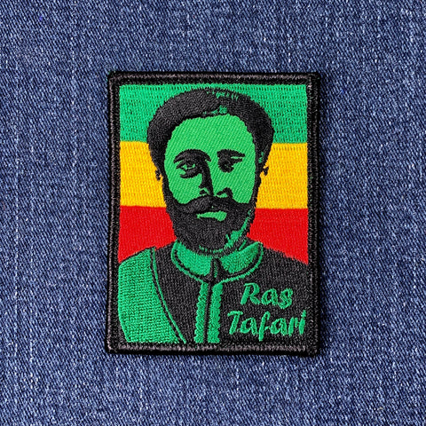 Ras Tafari Patch - Embroidered Haile Selassie I Rastafari Ethiopia Emperor Badge 3" (Iron On)