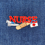 Nurse Applique Patch - Bandage Medical Tools Syringe First Aid Embroidered Badge 3.5" (Iron On)