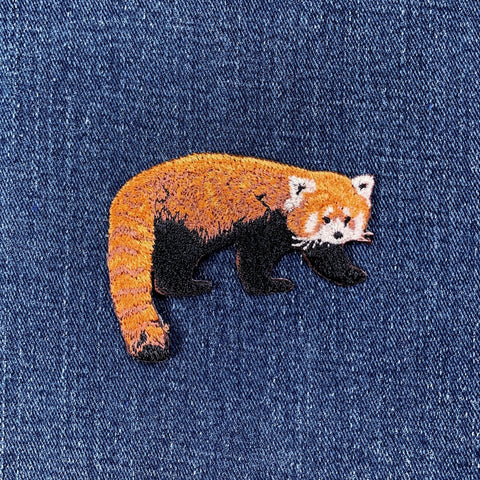 Red Panda Applique Patch - Embroidered Lesser Panda Animal Badge 2-5/8" (Iron On)