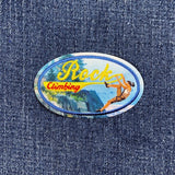 Rock Climbing Patch - Embroidered Sublimation Sports Badge 2.75" (Iron Or Sew On)