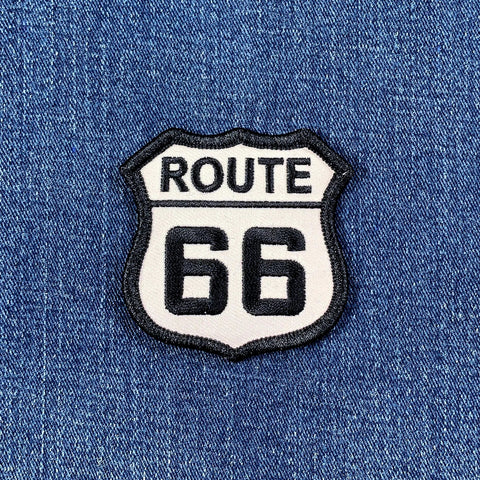 Route 66 Patch - Embroidered Highway Sign Badge 2.5" (Iron On)