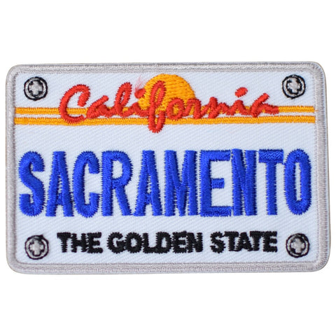 Sacramento Patch - California License Plate, The Golden State 2.75" (Iron on)