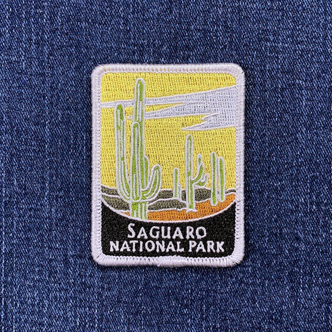 Saguaro National Park Patch - Embroidered Arizona Desert Badge 2-7/8" (Iron On)