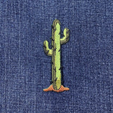 Saguaro Cactus Applique Patch - Embroidered Western Desert Badge 3-3/8" (Iron On)