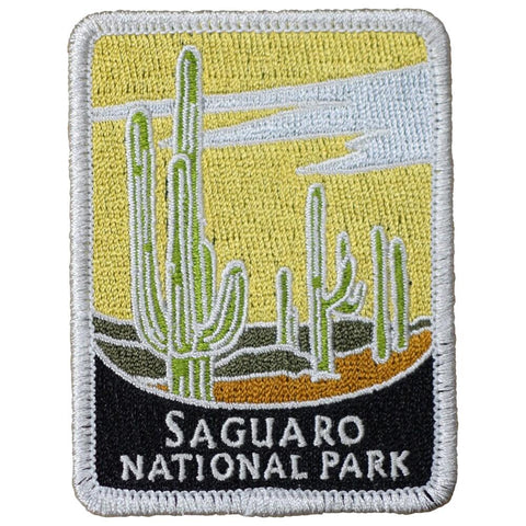 Patch of Saguaro National Park on a white background