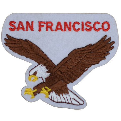 San Francisco CA Eagle Patch - SF, California Badge 3" (Iron or Sew On)