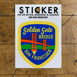 San Francisco Sticker - California Golden Gate Bridge Vinyl Decal UV Protection Boat Car RV Truck 2-3/8" x 2-3/4"