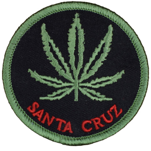 Santa Cruz Weed Leaf Patch - California Cannabis Marijuana Stoner 2.5" (Iron on)