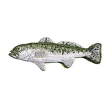 Fish-shaped patch on a white background