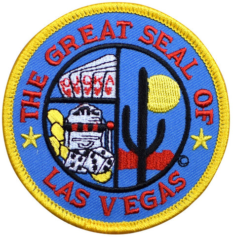 The Great Seal of Las Vegas Patch - Nevada Poker Slots Craps Badge 3" (Iron on)