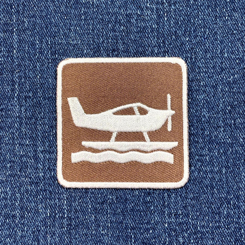 Seaplane Patch - Embroidered Water Aircraft Sign Airplane Pilot Badge 2" (Iron On)
