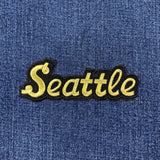 Seattle Patch - Embroidered Gold & Black Badge 4.25" (Iron Or Sew On)