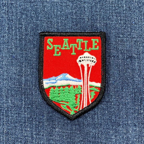 Seattle Patch - Embroidered Mount Rainier & The Needle Washington Badge 2-7/8" (Iron On)