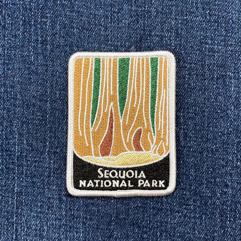 Sequoia National Park Patch - Embroidered Redwood Trees & California Badge 2-7/8" (Iron On)