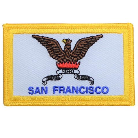 City of San Francisco Patch - California Eagle SF CA Embroidered Flag Badge 3.25" (Iron on)