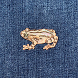 Frog Applique Patch - Shiny Embroidered Amphibian Badge 2.25" (Iron On)