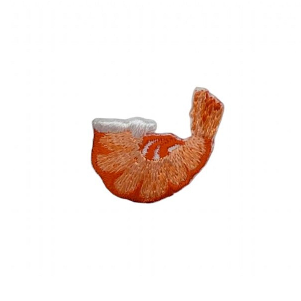 Shrimp Tail Applique Patch - Embroidered Seafood Badge 2