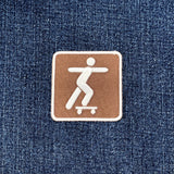 Skate Park Patch - Embroidered Skateboard Skatepark Sign Badge 2" (Iron On)