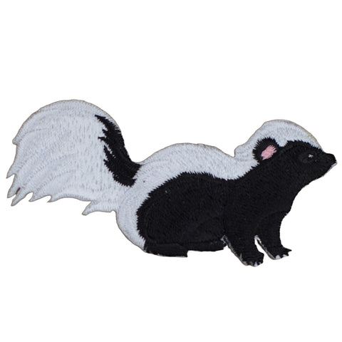 Skunk Applique Patch - Animal Zookeeper Badge 3" (Iron or Sew On)