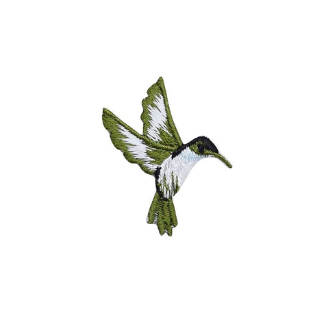 Mini Hummingbird Applique Patch - Blue, Green Bird Badge 1.5" (Iron on)