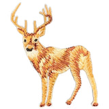 Deer Applique Patch - Small Embroidered Buck Animal Badge 2" (Iron On)