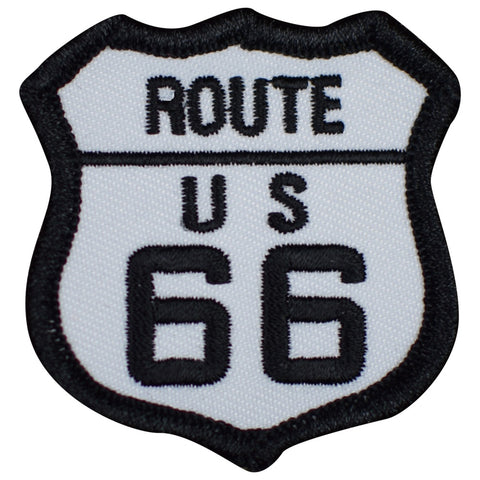 Small Route 66 Patch - Rt. 66 Highway Badge 2" (Iron or Sew On)