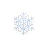 white snowflake patch on a white background