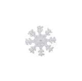 White snowflake patch on a white background