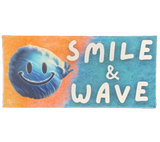 Smile & Wave Bumper Sticker - Vinyl Decal Spread Joy Happiness Kindness 7.5"