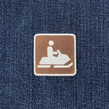 Snowmobile Patch - Embroidered Snow Park Sign Badge 2" (Iron On)