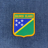 Solomon Islands Patch - Embroidered Flag Shield Badge 2.75" (Iron Or Sew On)
