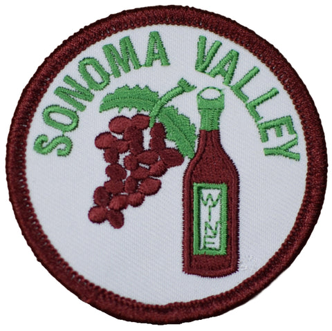 Sonoma Patch - California Wine Country Vineyard Winery Badge 2.5" (Iron on)